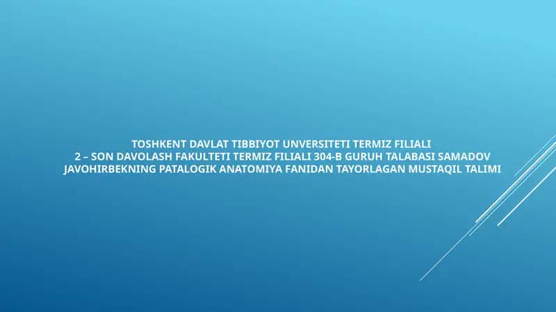 vena limfa tomirlari patalogiyasi tomirlarga aralashishdagi patalogiya intervensi