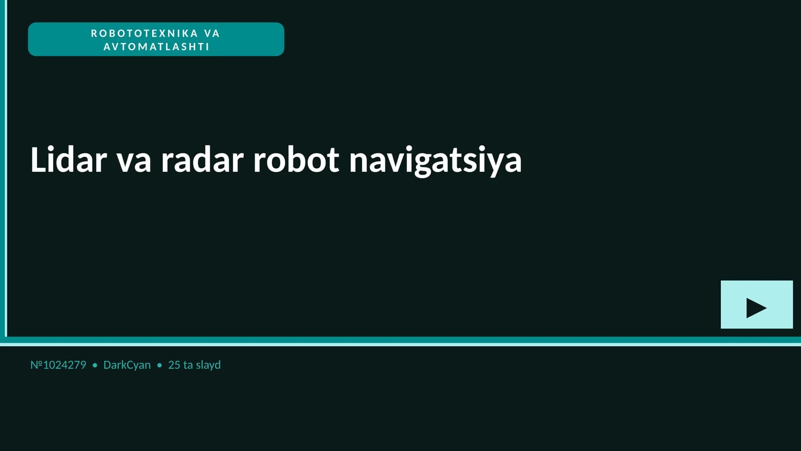 ROBOTOTEXNIKA VA AVTOMATLASHTI