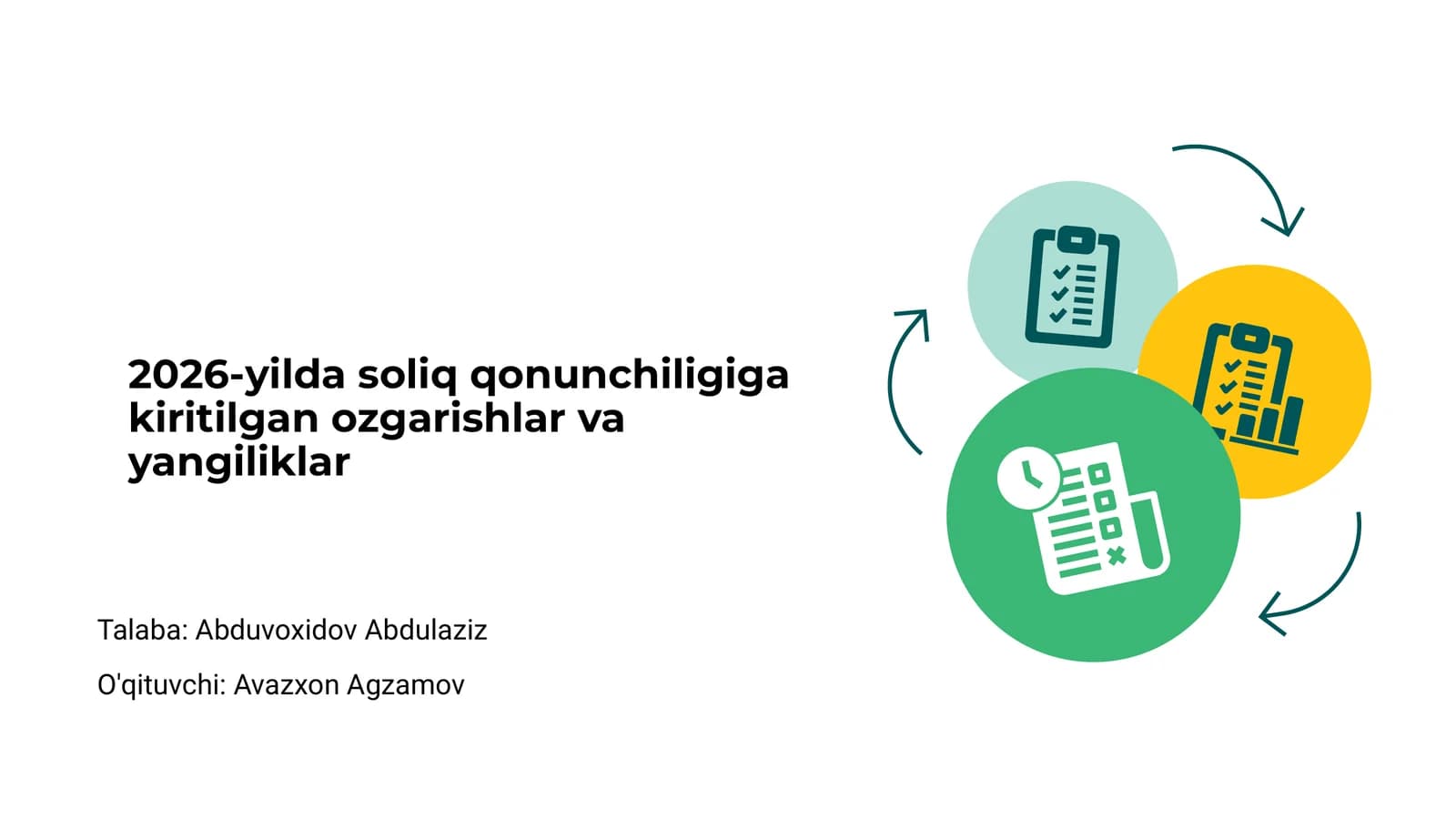 2026-yilda soliq qonunchiligiga kiritilgan ozgarishlar va yangiliklar