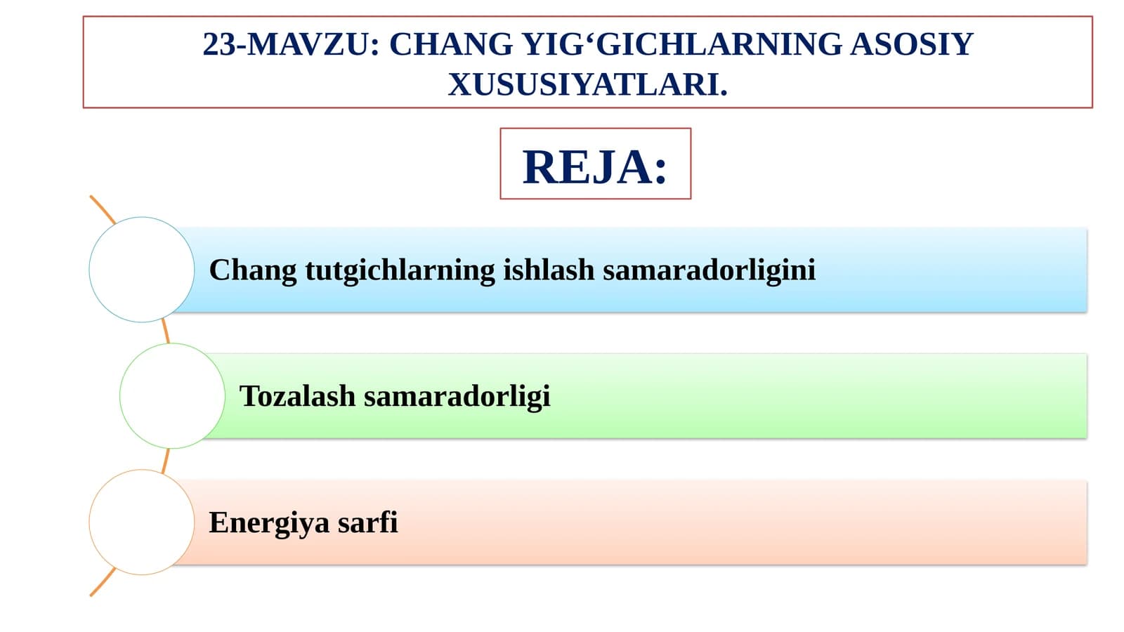 CHANG YIG‘GICHLARNING ASOSIY XUSUSIYATLARI
