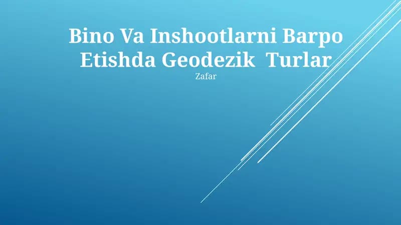 Geodeziya ekskursiyalari
