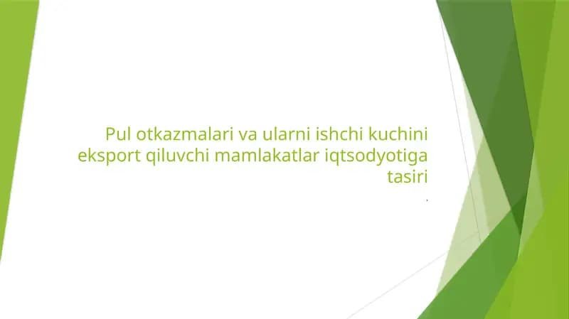 Pul otkazmalari ishchi kuchining ta'siri