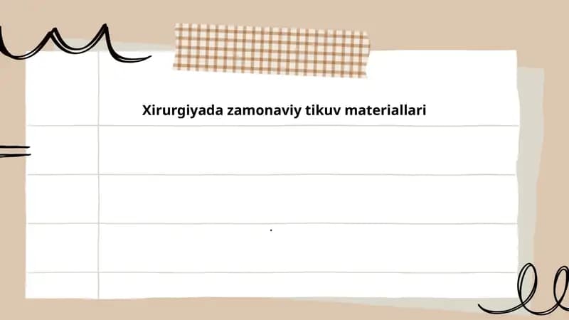 Zamonaviy tikuv materiallari