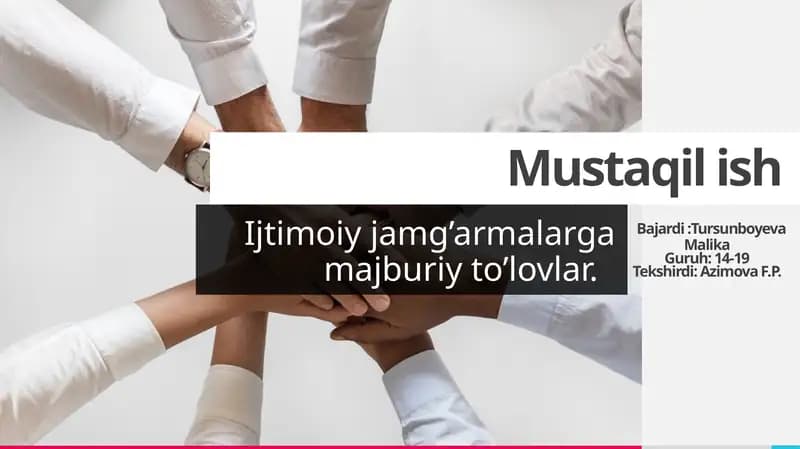 Yagona ijtimoiy to’lov va fuqarolarning byudjetdan tashqari Pensiyajamg’armasigasug’urtabadallari