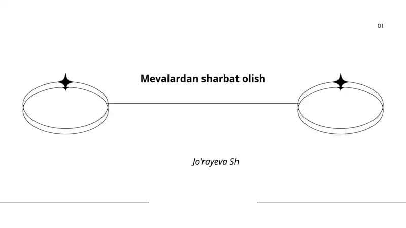 Mevalardan sharbat olish