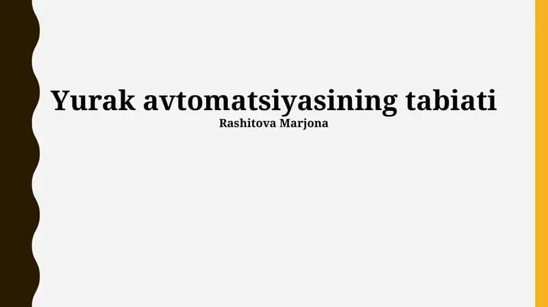 Yurak Avtomatlashtirish Tizimlari