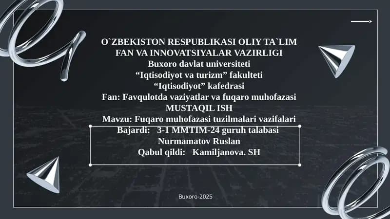 Fuqaro muhofazasi tuzilmalari vazifalari