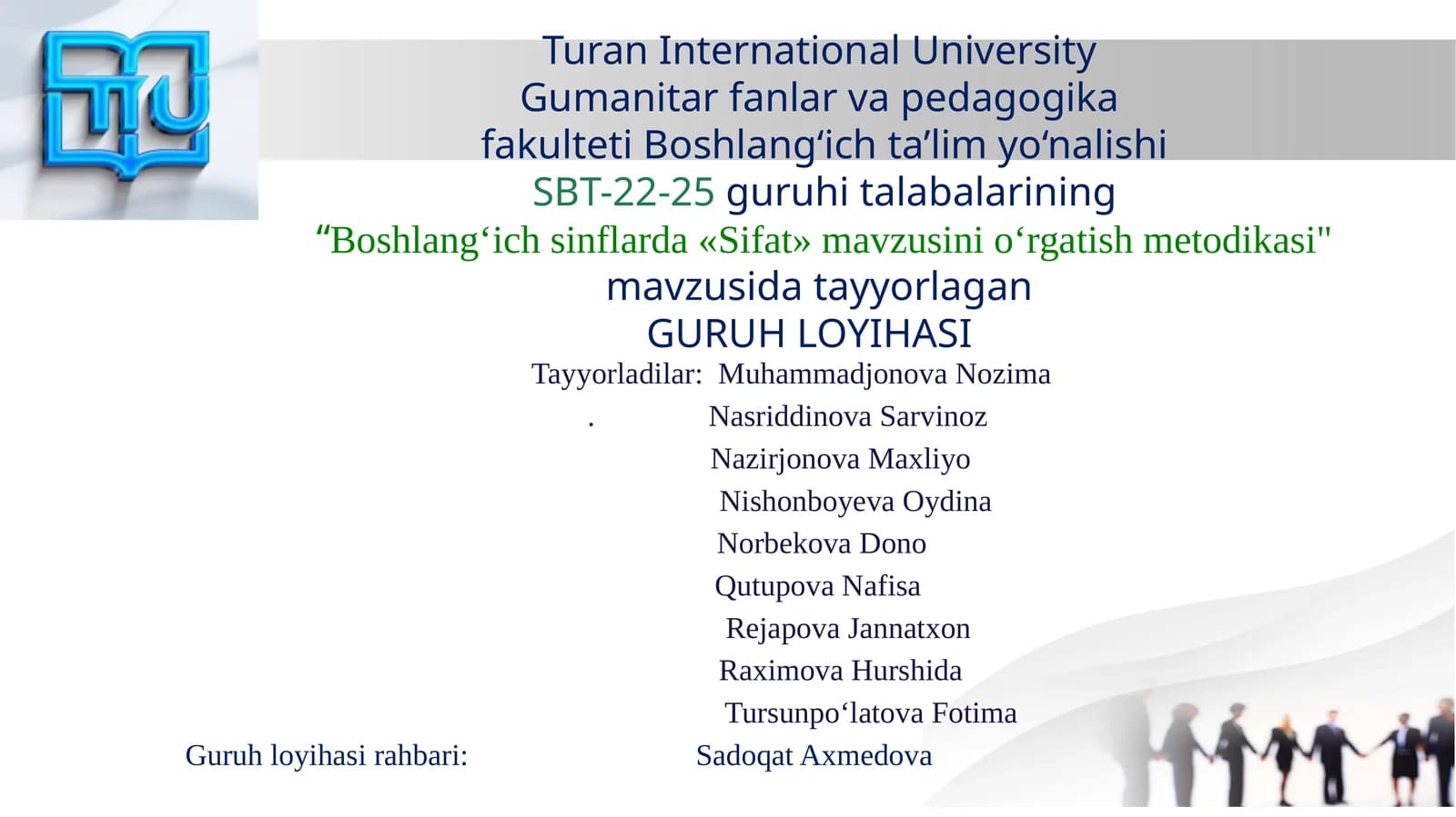 Boshlang‘ich sinflarda «Sifat» mavzusini o‘rgatish metodikasi