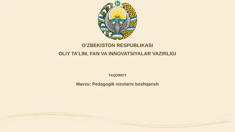 Mojarolarni boshqarish pedagogikasi