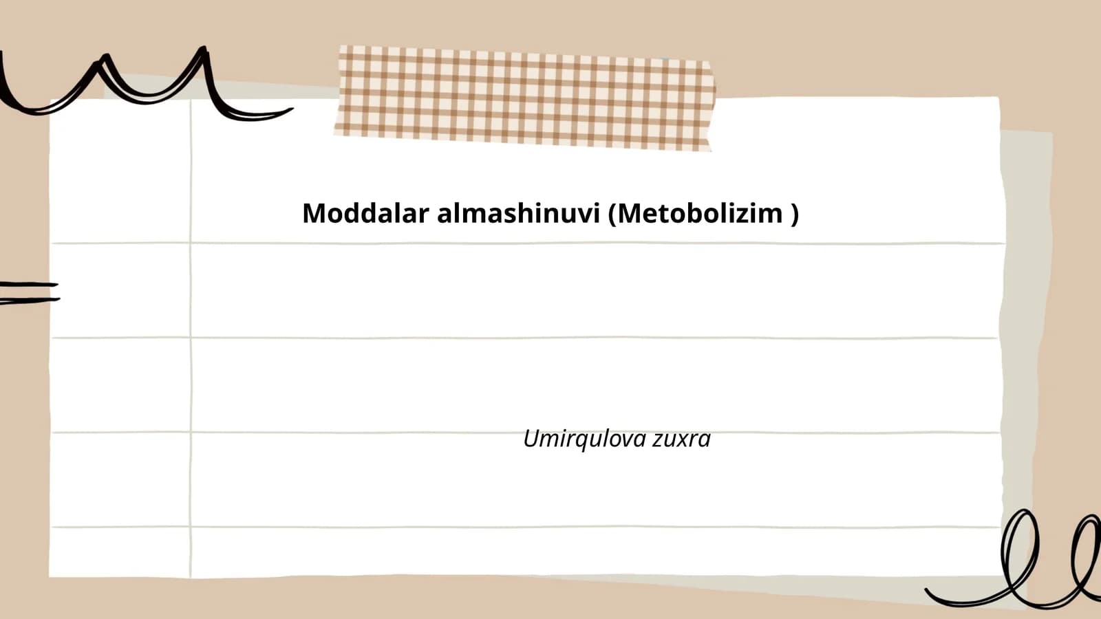 Moddalar almashinuvi (Metobolizim)