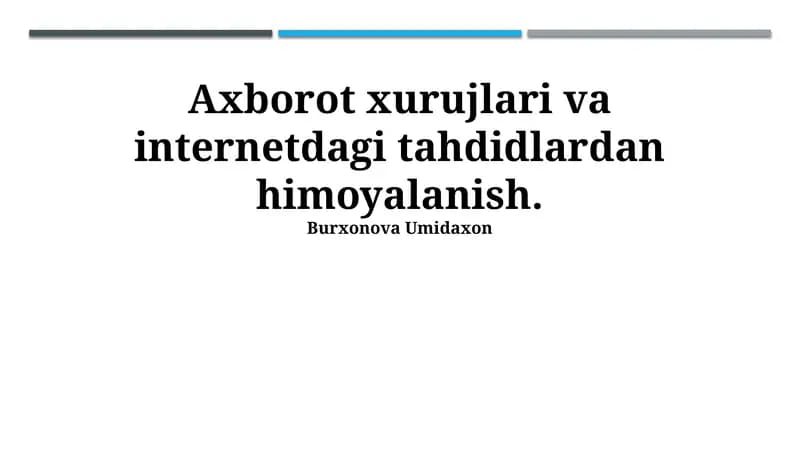 Axborot xavfsizligi