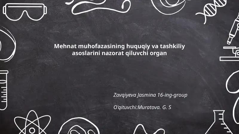 Mehnat muhofazasining huquqiy va tashkiliy asoslarini nazorat qiluvchi organ
