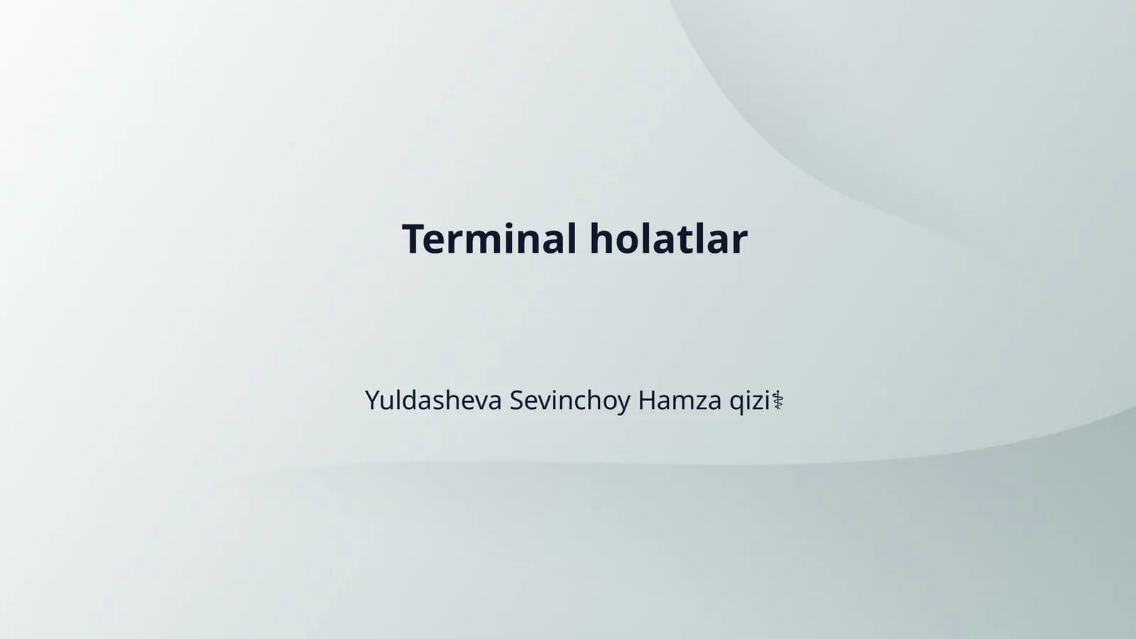 Terminal holatlar