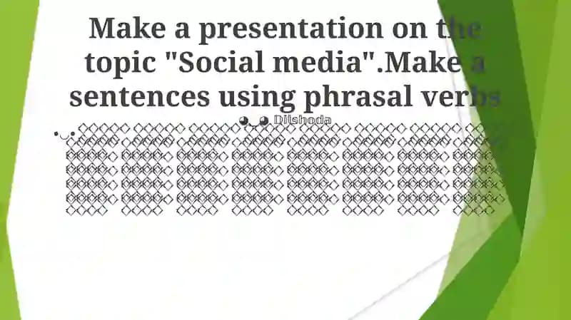 Presentation on "Social media"