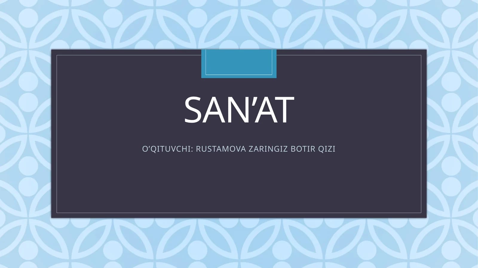 Amaliy san’atda naqshlar