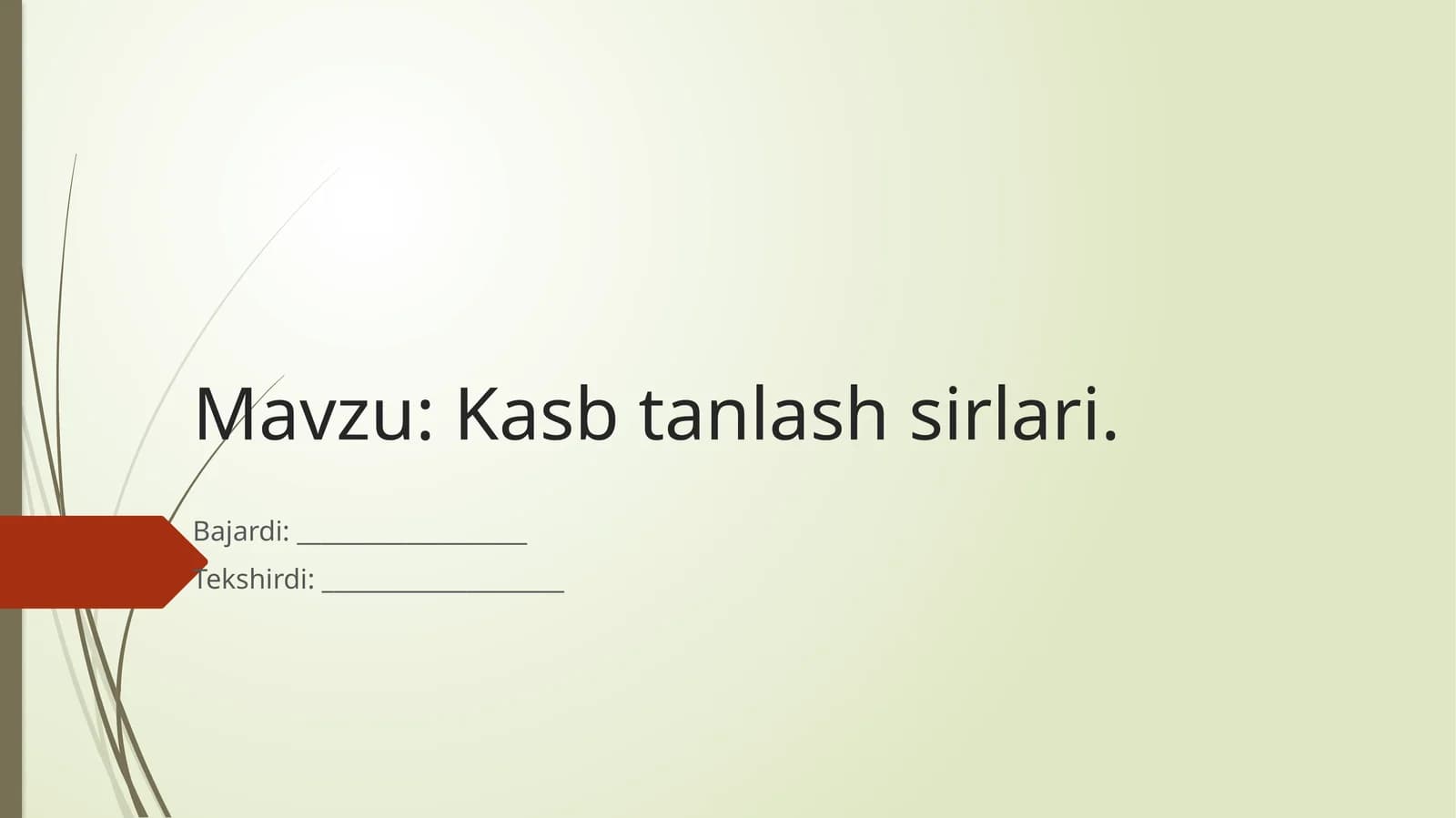 Kasb tanlash sirlari