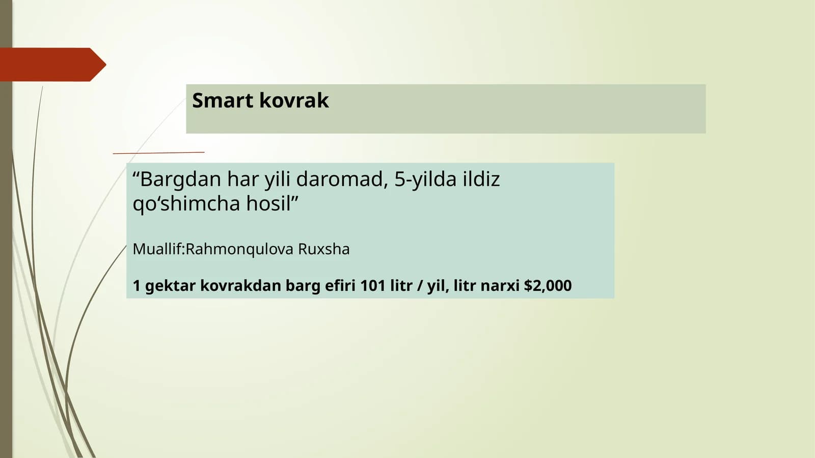 Smart kovrak