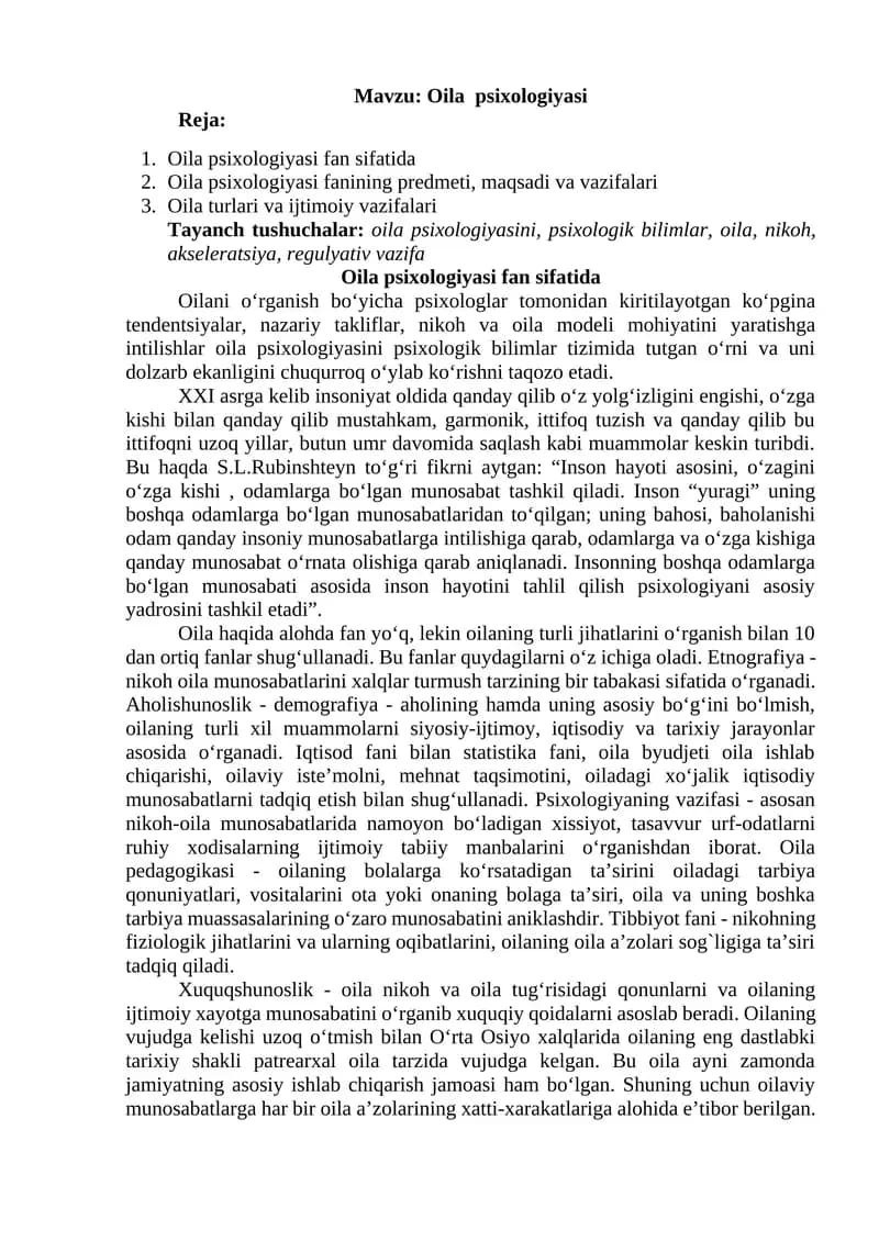 Oila psixologiyasi