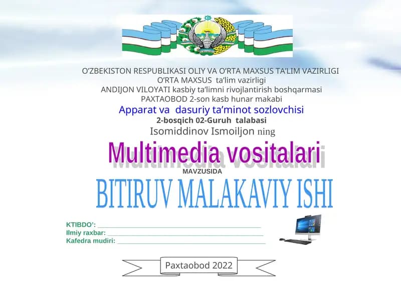 BITIRUV MALAKAVIY ISHI