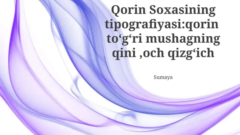 Qorin Soxasining tipografiyasi