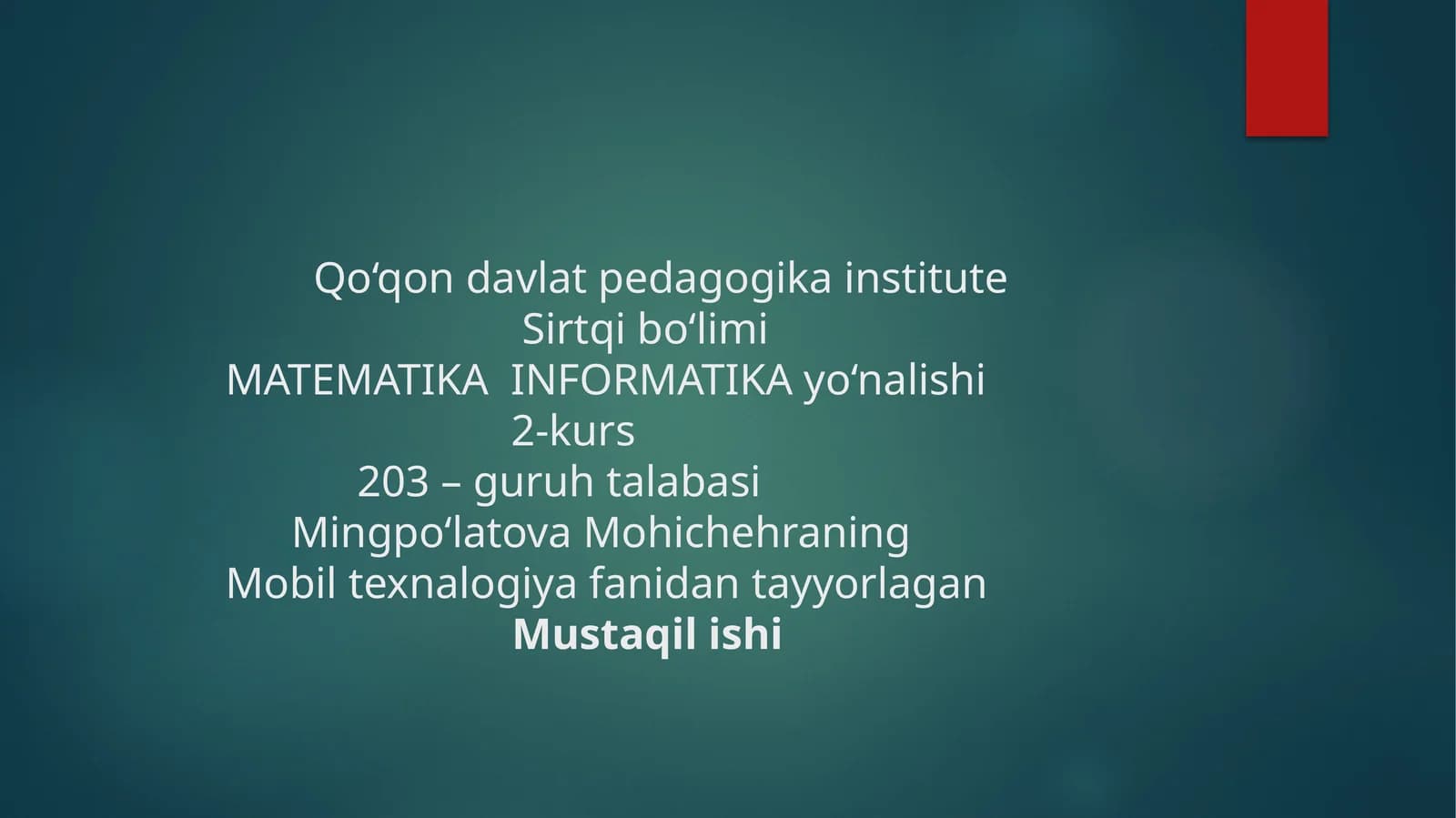 Mobil texnologiyalar yordamida Robototexnika qurilmalarini boshqarishni amalga oshirish usuli