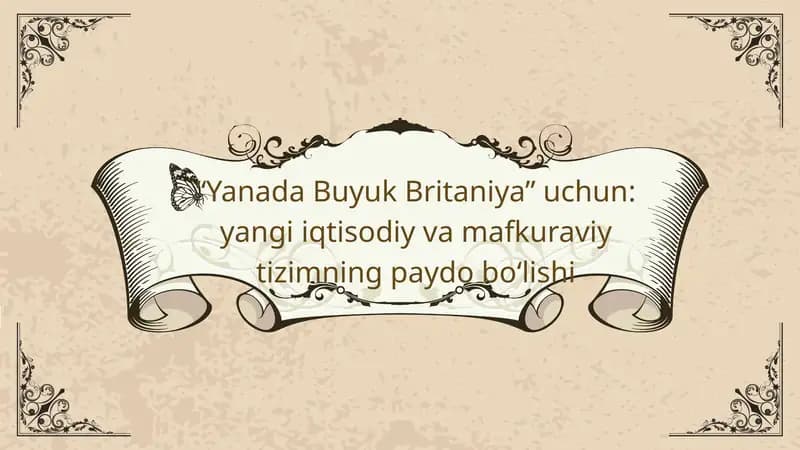 Buyuk Britaniya iqtisodi va mafkuraviy tizimi