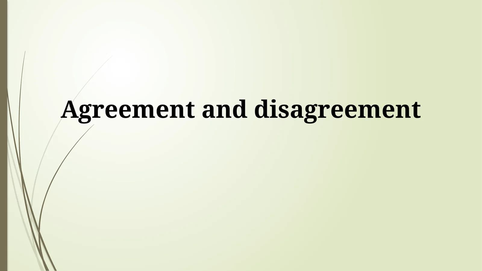 Expressing Agreement