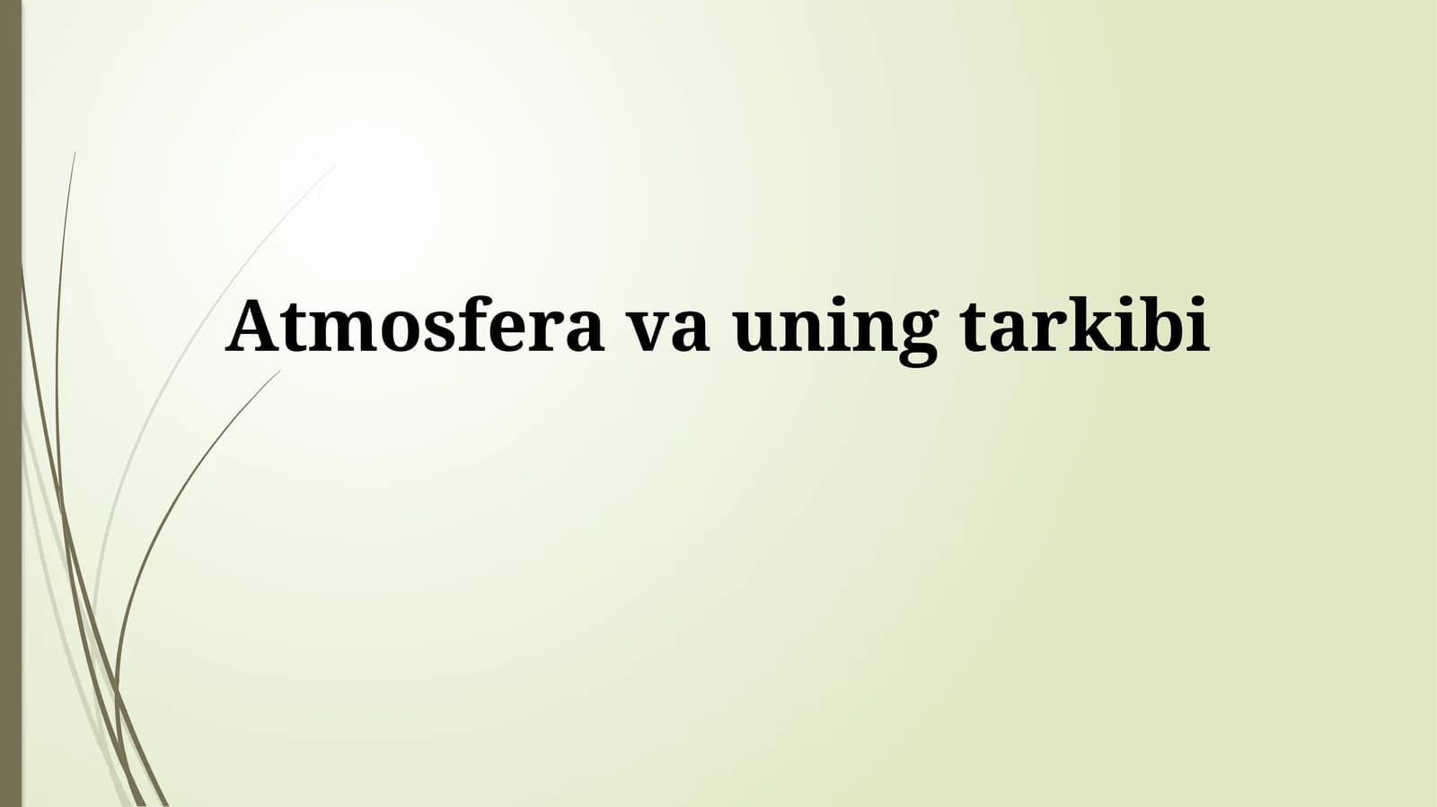 Atmosfera vauning tarkibi