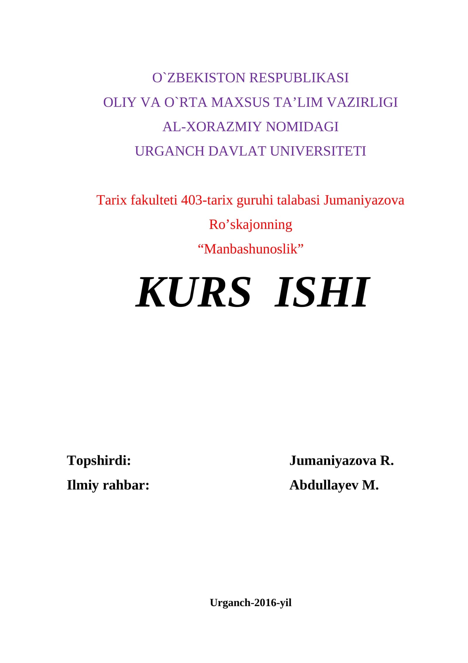 Manbashunoslik