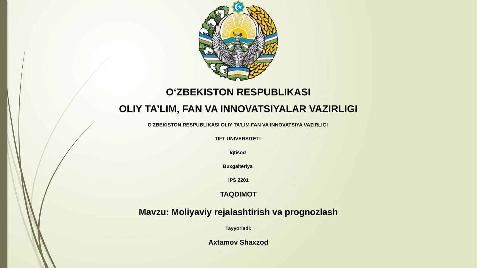 Moliyaviy rejalashtirish va prognozlash
