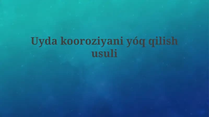 Uydakooroziyaniyóqqilishusuli