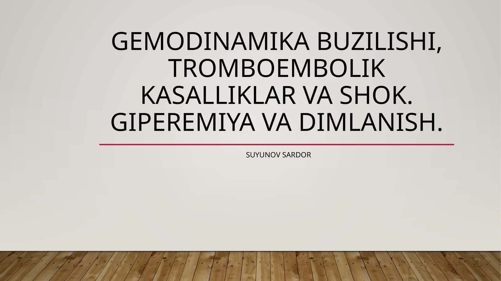 Gemodinamika Buzilishi