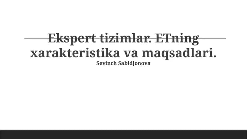 Ekspert tizimlari