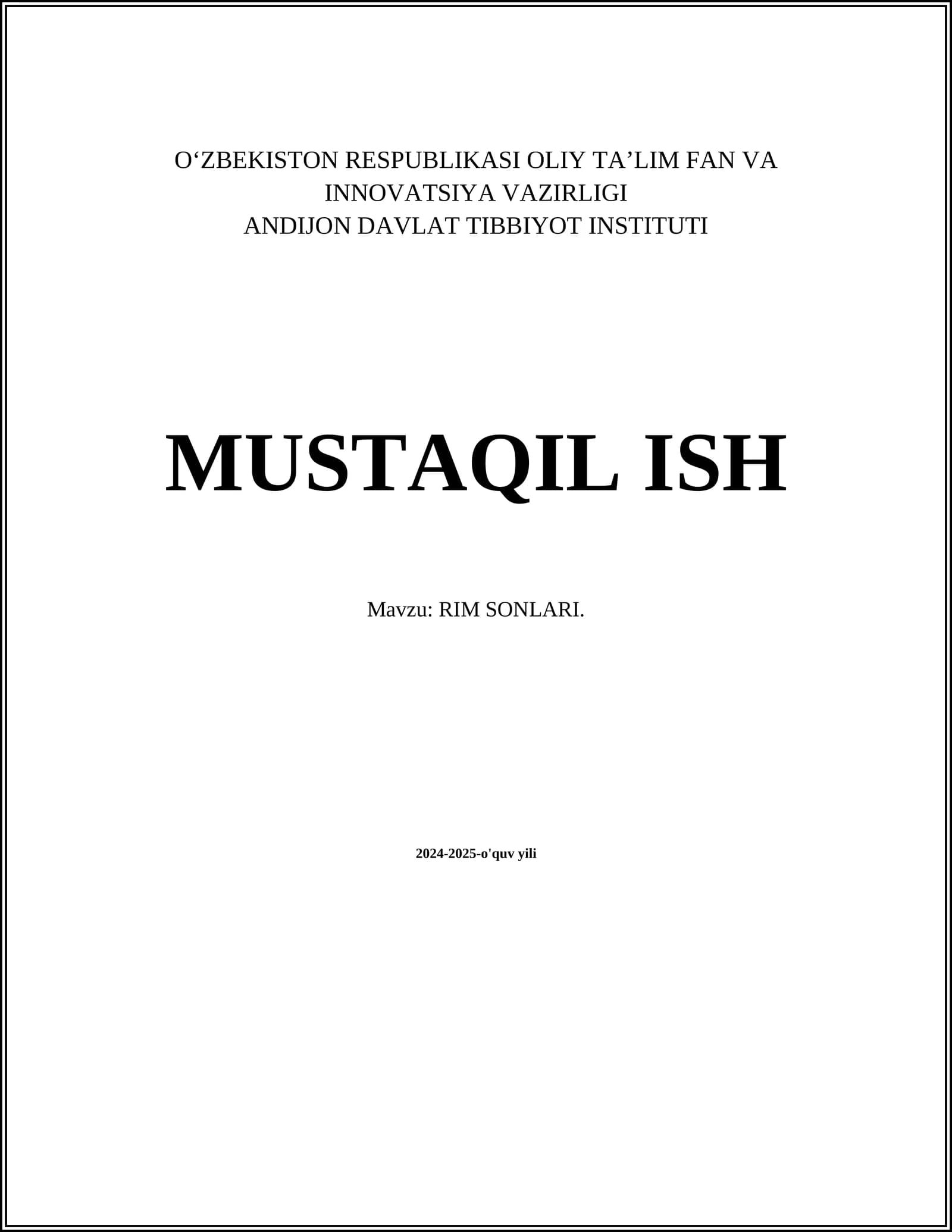 RIM SONLARI