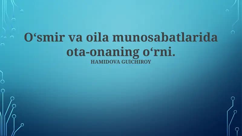 HAMIDOVA GUlCHIROY