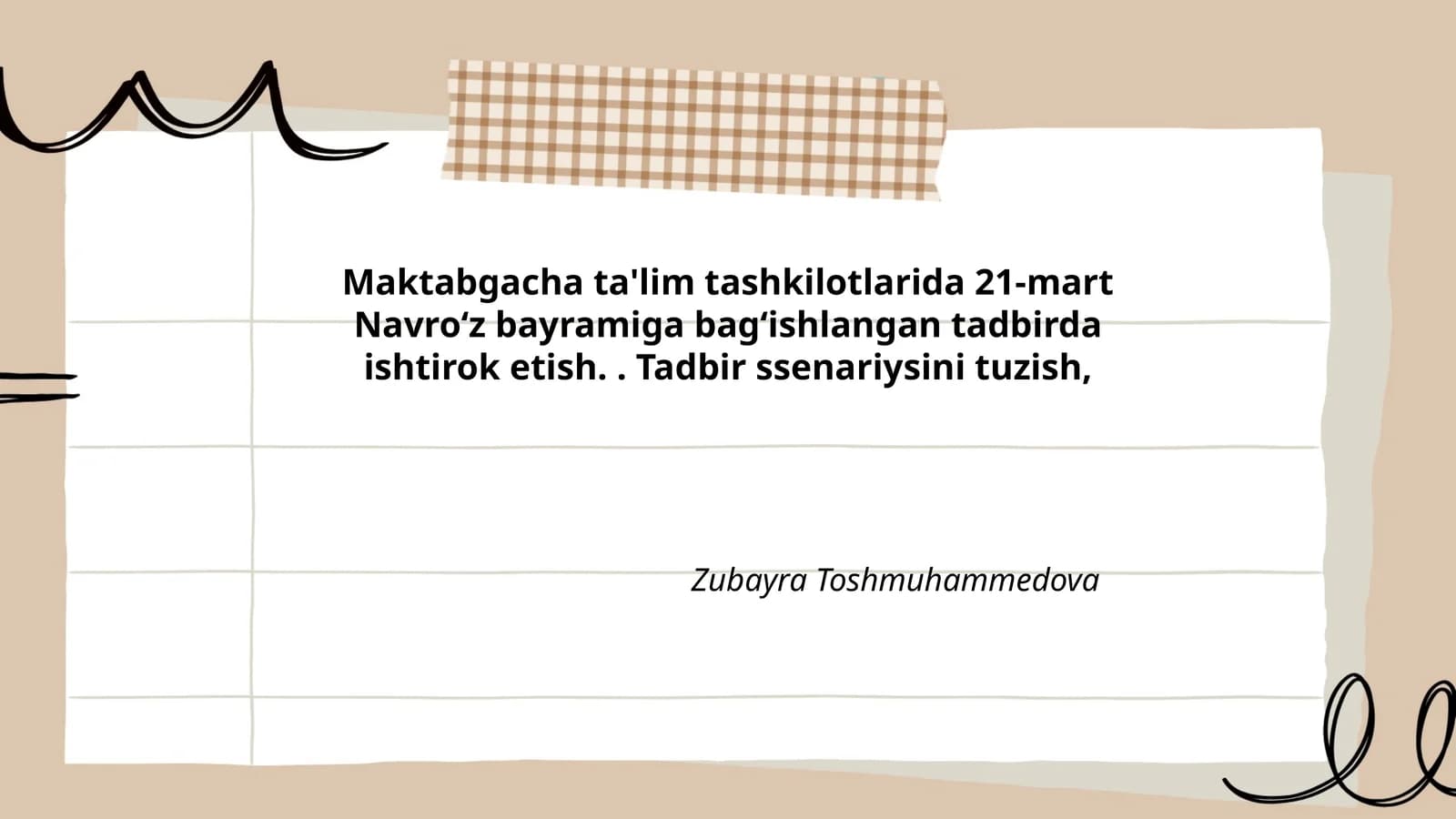 Navro‘z bayrami haqida tadbir