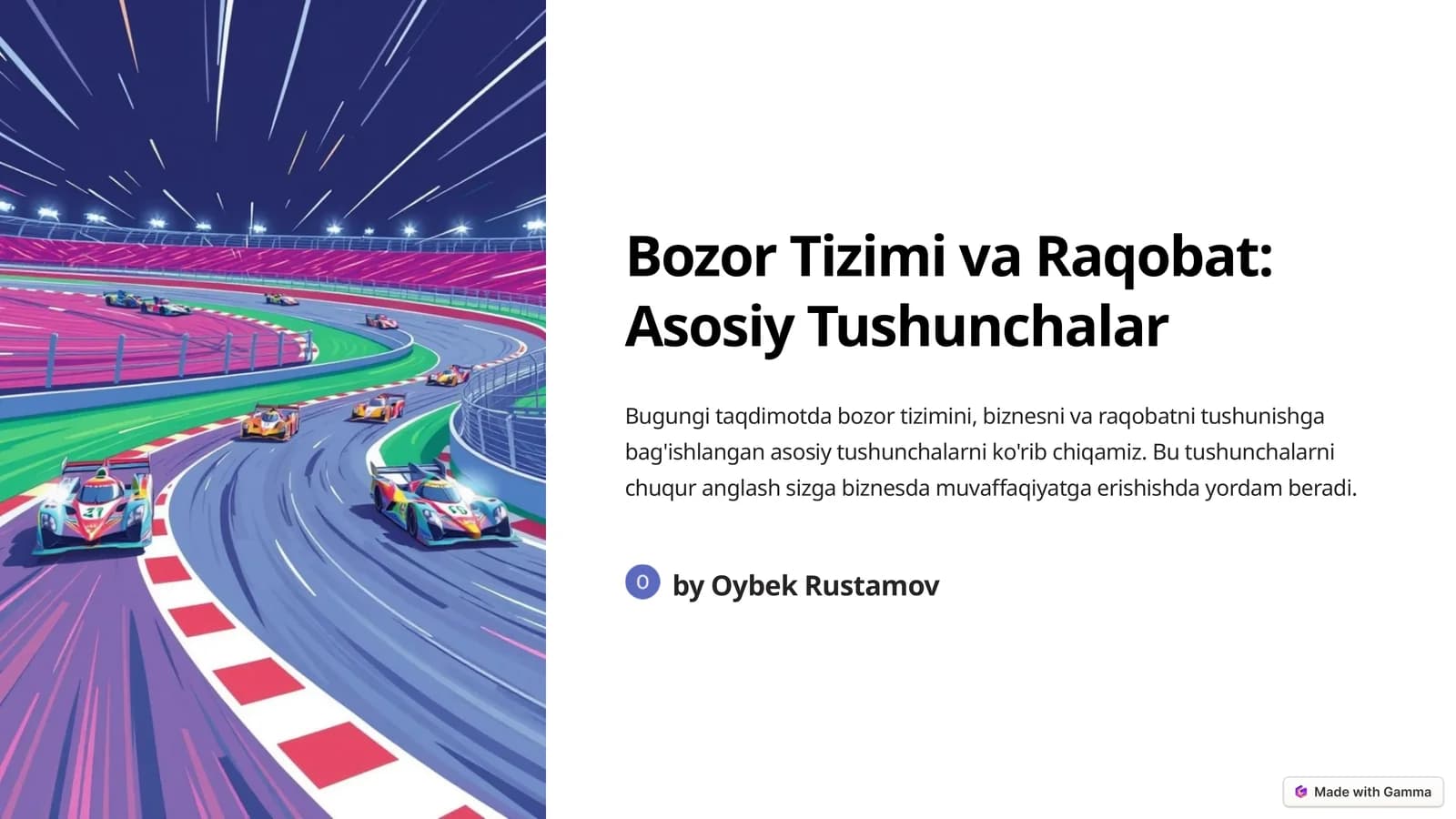 Bozor Tizimi va Raqobat: Asosiy Tushunchalar