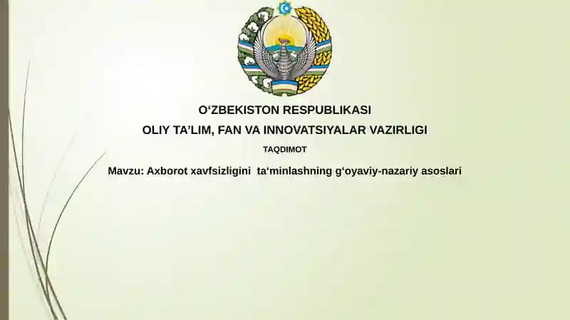 Axborot xavfsizligi