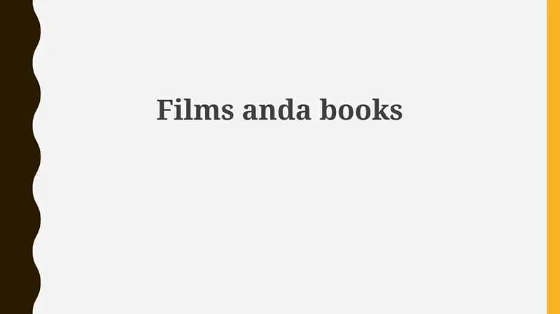Narrative Crossroads: Film and Book Structures
