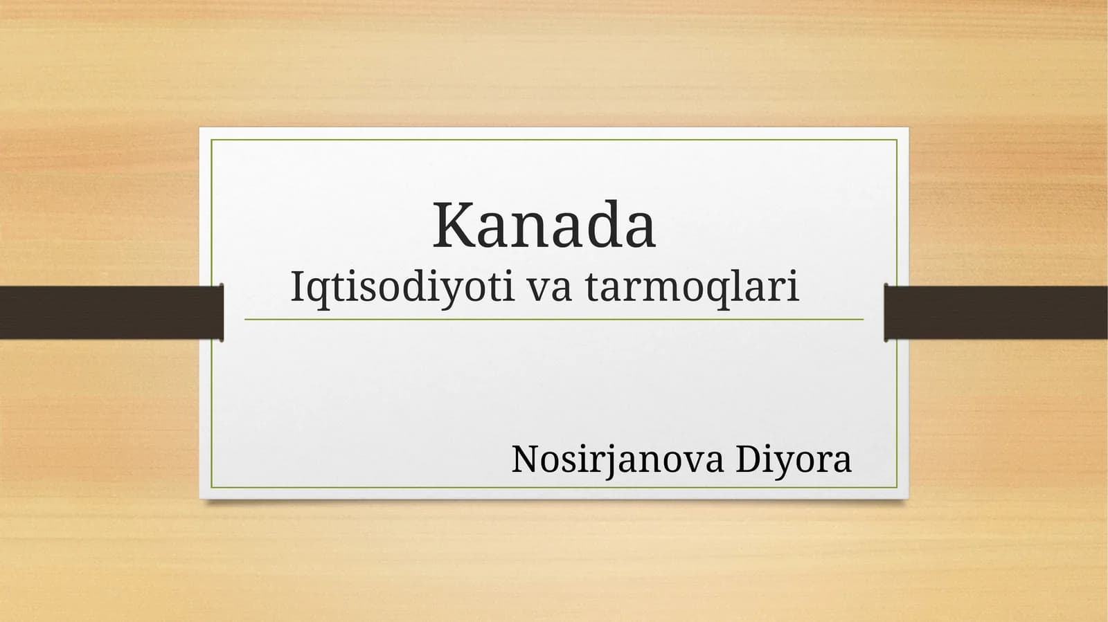 Kanada Iqtisodiyoti va tarmoqlari