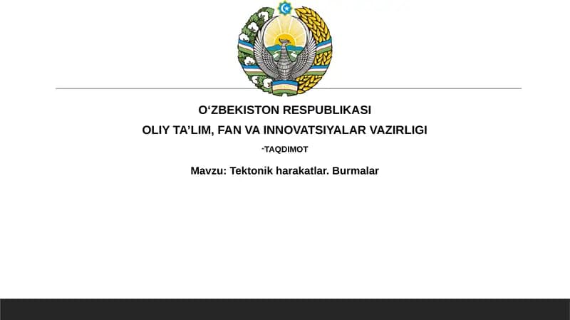 Tektonik harakatlar va Burmalar