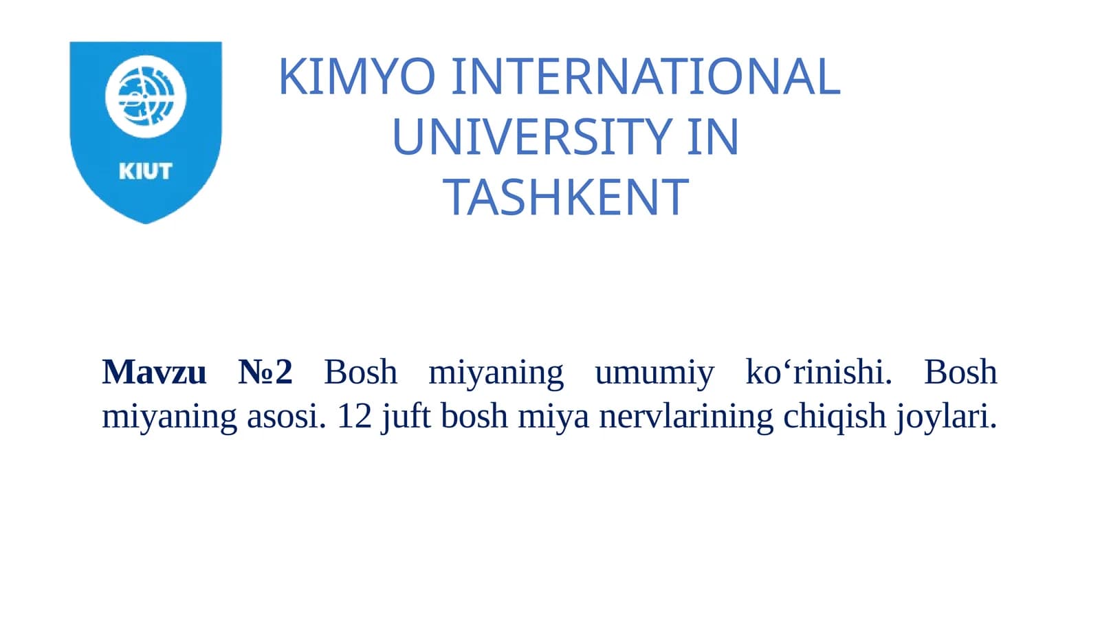 Boshmiyaning umumiy ko‘rinishi. Boshmiyaning asosi. 12 juft bosh miyanerlarining chiqish joylari
