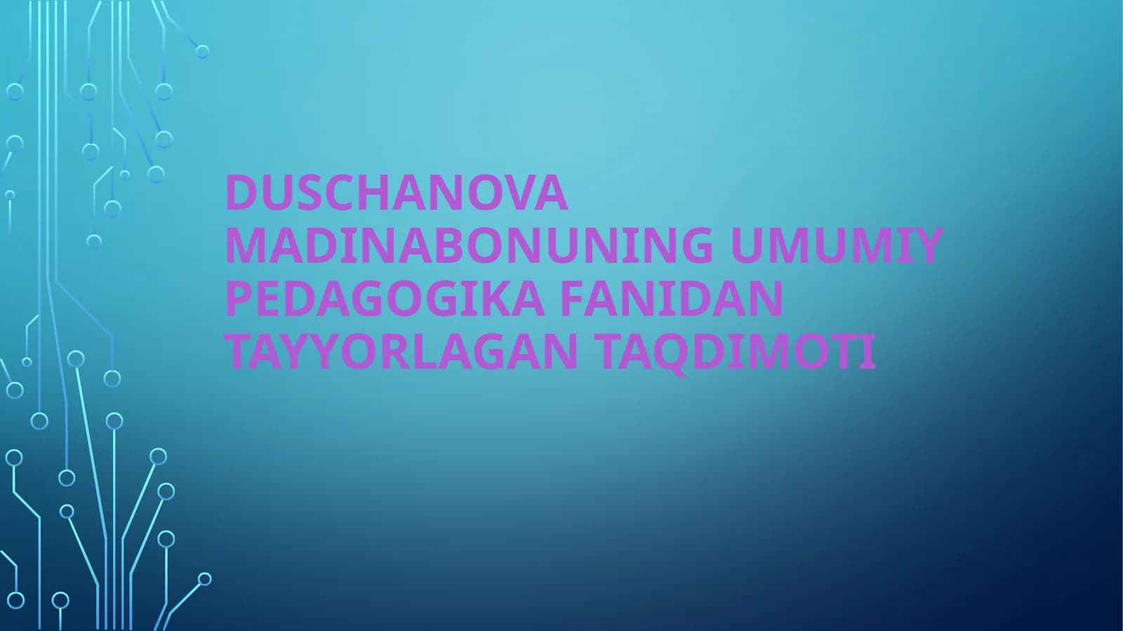 Tarbiya jarayonining shakllari va metodlari