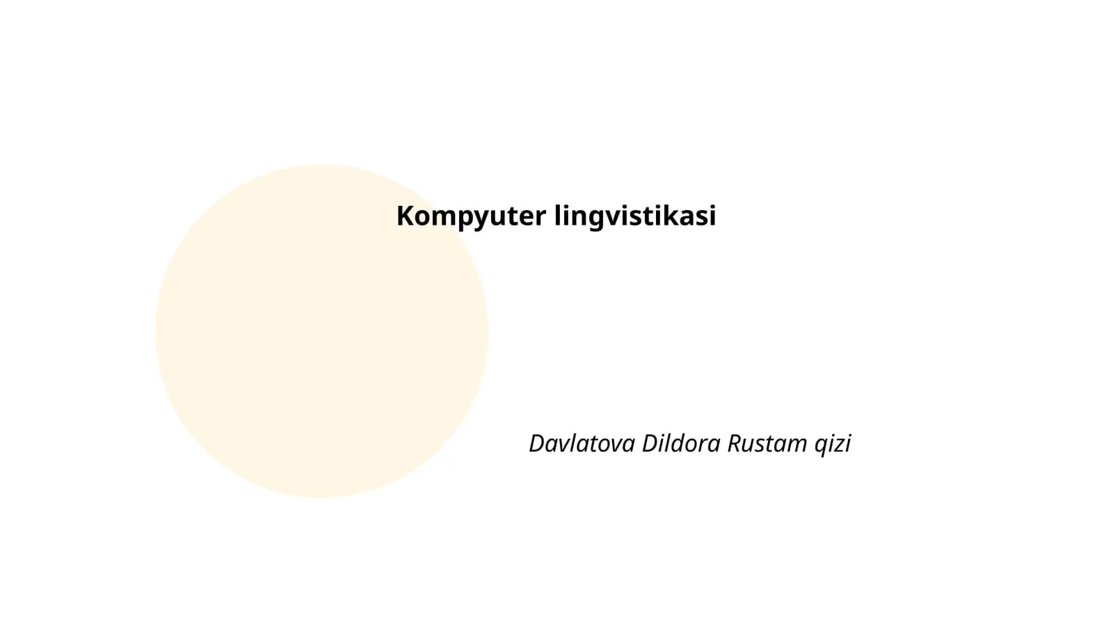 Kompyuter lingvistikasi