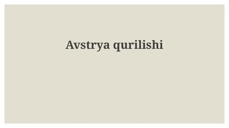 Avstriya qurilish sanoati