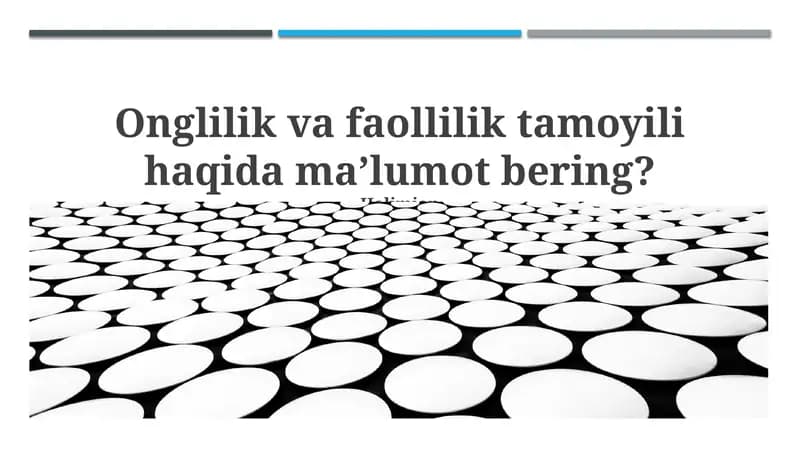 Ko'rinuvchanlik va Faollik: Ta'riflar va Tamoyillar