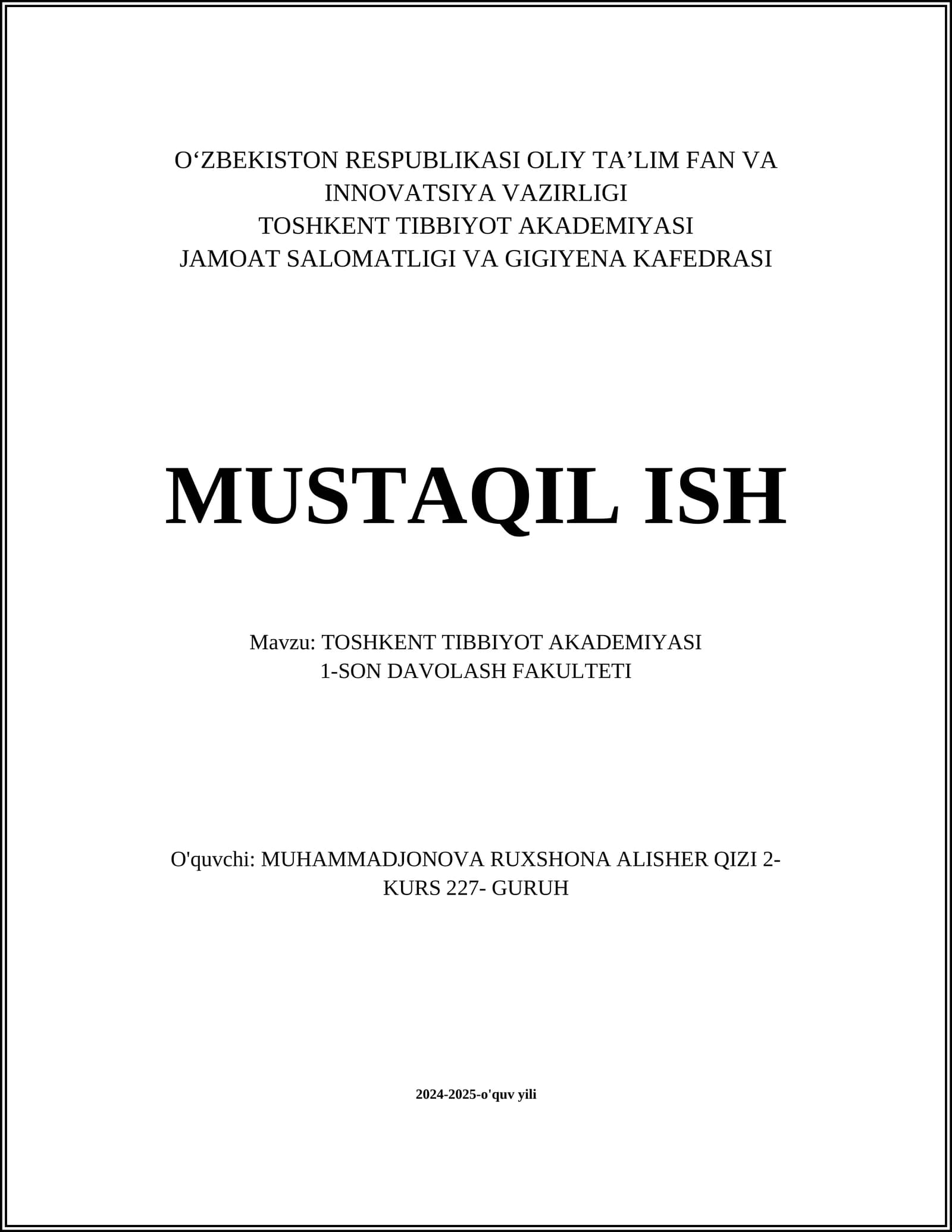 Anatomiyani o‘qitish metodikasi