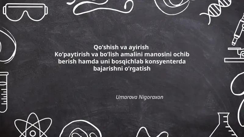 Koʻpaytirish va boʻlish amali