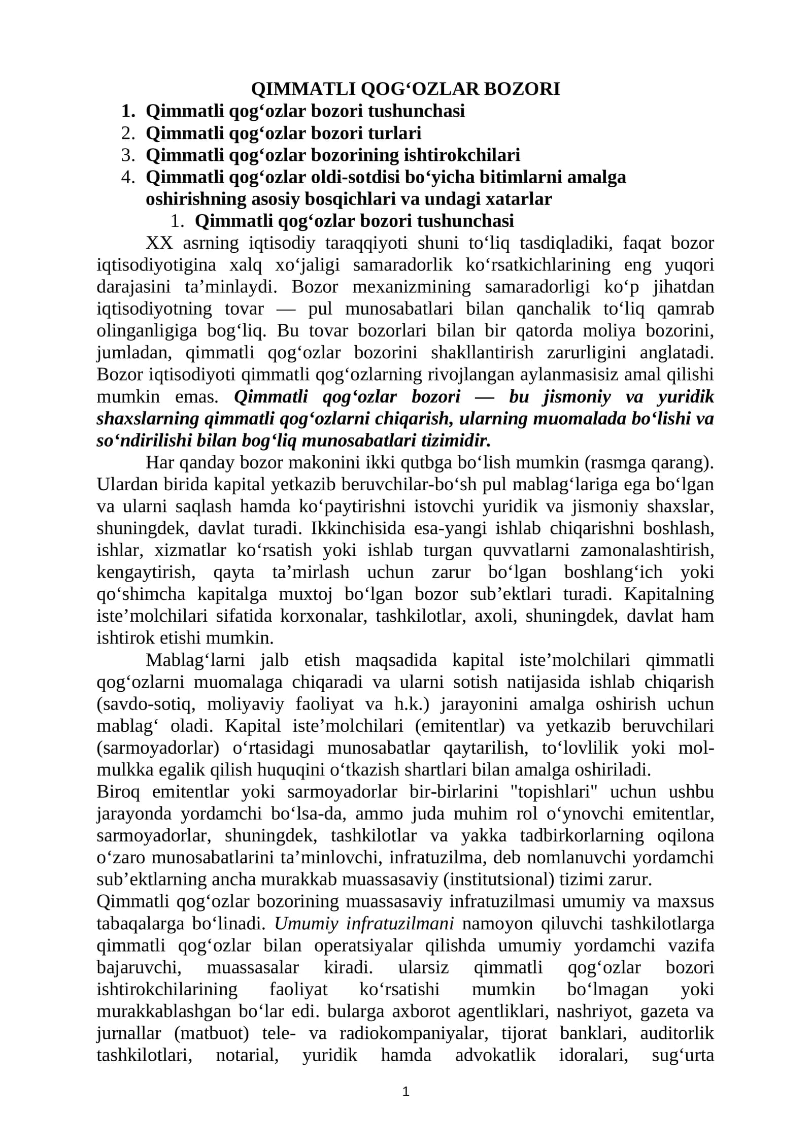 QIMMATLI QOG‘OZLAR BOZORI