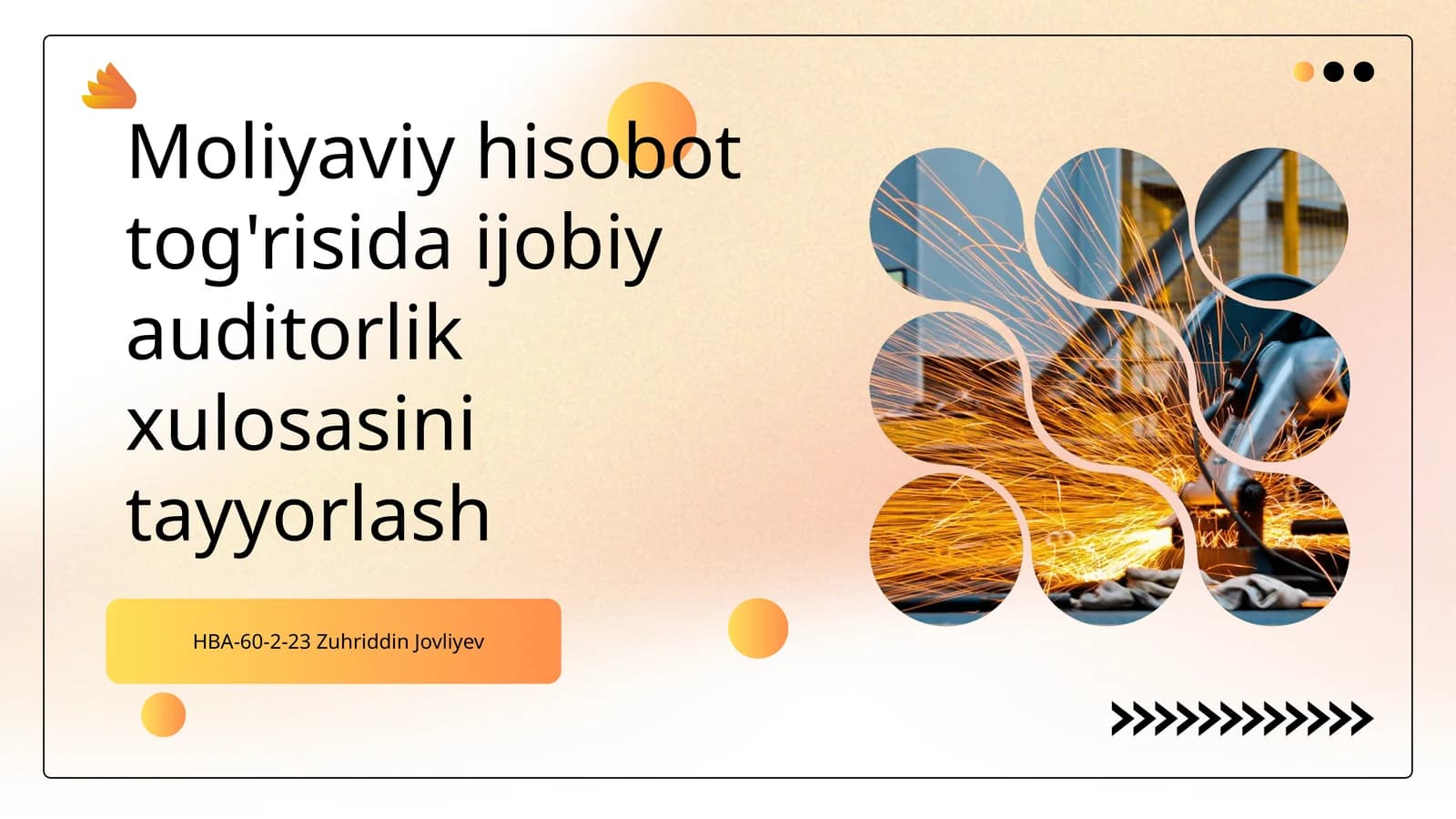 Moliyaviy hisobot tog'risida ijobiy auditorlik xulosasini tayyorlash